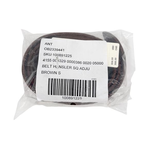 ANTHROPOLOGIE Adjustable Square Buckle Belt in Brown S - Picture 8 of 8